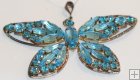 Butterfly Pendant Aquamarine
