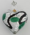 Murano Heart Aurora (1.25 x1.25 in.) # 01