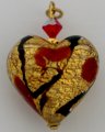 Murano Heart Aurora (1.25 x1.25 in.) # 29