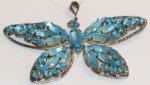 Butterfly Pendant Aquamarine