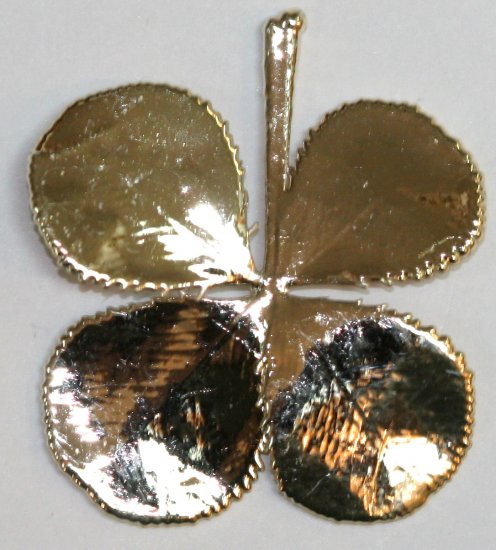 4 Leaf Clover Dip In Silver Appx.size 1 x 1 in. - Click Image to Close