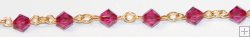 5328 6mm Fucshia (Gold)