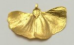 Ginko Leaf Dip In 24 k Gold Appx.size 1 x 0.50 in.