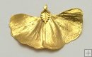 Ginko Leaf Dip In 24 k Gold Appx.size 1 x 0.50 in.