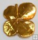 4 Leaf Clover Dip In 24 k Gold Appx.size 1 x1 in.