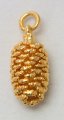 Pine Cone In 24 k Gold Appx.size 1.5 x 1 in.