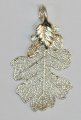 Lacy Oak Leaf Dip In Silver Appx.size 1.5 x 1 in.