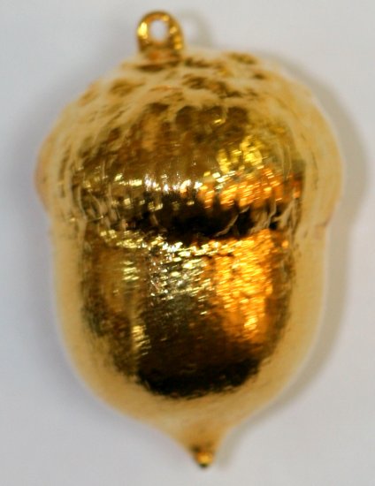 Acorn Dip In 24 k Gold Appx.size 1 x 0.50 in. - Click Image to Close