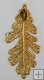 Feather Oak Leaf Dip In 24 k Gold Appx.size 1 x 0.50 in.