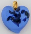 Murano Heart Aurora Flat (1.25 x1.25 in.) # 36