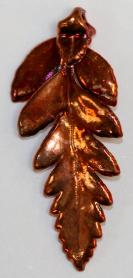 Fern Leaf Dip in Copper Appx.size 1 x 0.50 in. - Click Image to Close
