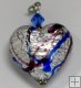 Murano Heart Aurora (1.25 x1.25 in.) # 31