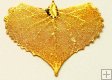 Aspen Leaf Dip In 24 k Gold Appx.size 1 x 1 in.